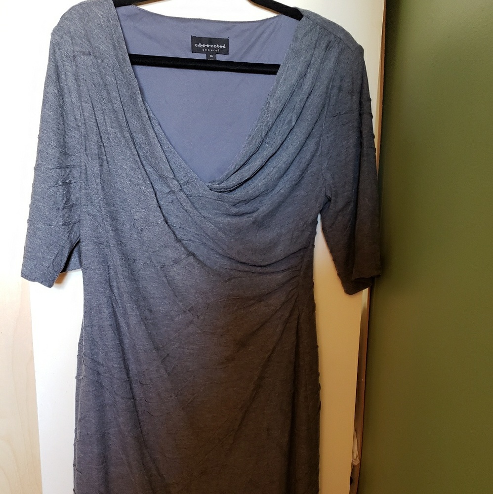 Drape front dress